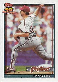 1991 Topps Traded - Gray Card Stock (Pack Version) #25T Danny Cox Front