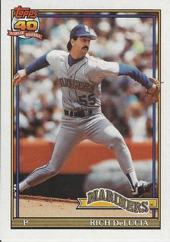 1991 Topps Traded - Gray Card Stock (Pack Version) #31T Rich DeLucia Front