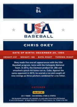 2017 Panini USA Baseball Stars & Stripes - Longevity #84 Chris Okey Back
