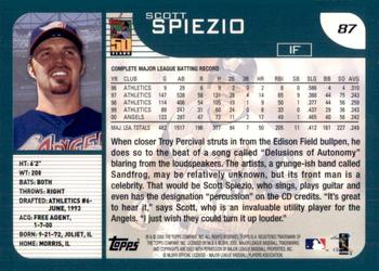 2001 Topps #87 Scott Spiezio Back