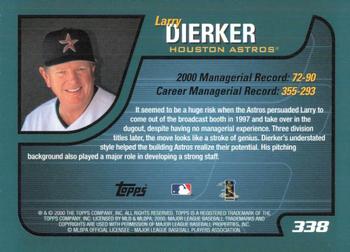 2001 Topps #338 Larry Dierker Back