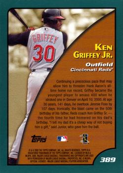 2001 Topps #389 Ken Griffey Jr. Back
