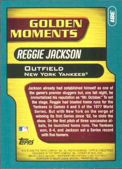 2001 Topps #381 Reggie Jackson Back