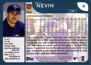 2001 Topps #9 Phil Nevin Back