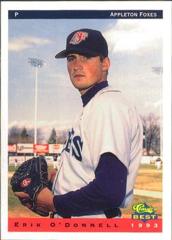 1993 Classic Best Appleton Foxes #19 Erik O'Donnell Front