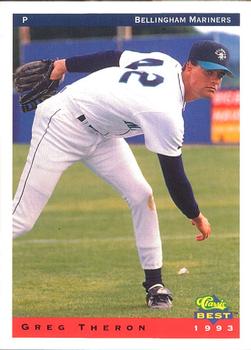 1993 Classic Best Bellingham Mariners #27 Greg Theron Front