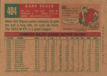 2001 Topps Archives #141 Hank Sauer Back