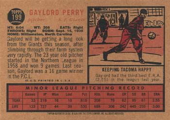 2001 Topps Archives #20 Gaylord Perry Back