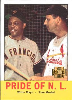 2001 Topps Archives #220 Pride of the NL (Willie Mays / Stan Musial) Front