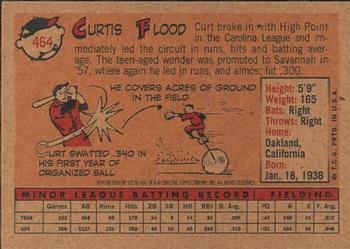 2001 Topps Archives #322 Curt Flood Back
