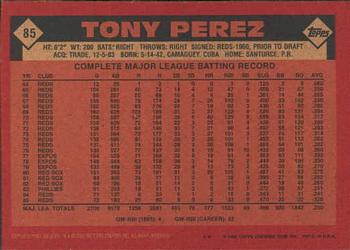 2001 Topps Archives #388 Tony Perez Back