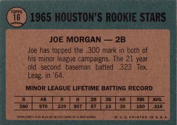 2001 Topps Archives #51 Joe Morgan Back