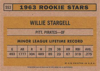 2001 Topps Archives #266 Willie Stargell Back