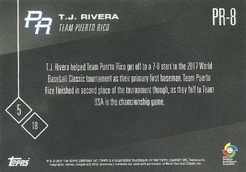 2017 Topps Now World Baseball Classic Team Puerto Rico #PR-8 T.J. Rivera Back