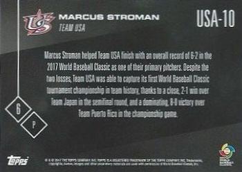 2017 Topps Now World Baseball Classic Team USA #USA-10 Marcus Stroman Back