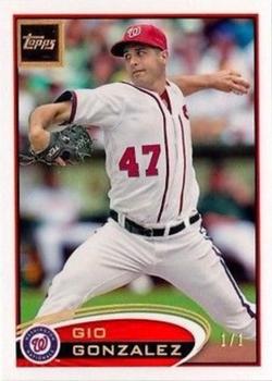 2012 Topps - Gold Embedded #519 Gio Gonzalez Front