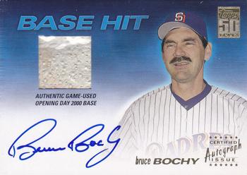 2001 Topps - Base Hit Autograph Relics #BH18 Bruce Bochy Front