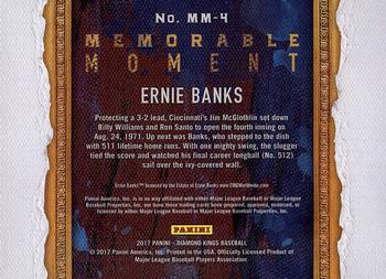 2017 Panini Diamond Kings - Memorable Moment #MM-4 Ernie Banks Back