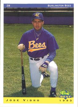 1993 Classic Best Burlington Bees #25 Jose Vidro Front