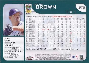 2001 Topps Chrome #370 Kevin Brown Back