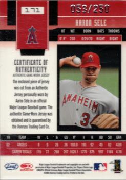 2003 Leaf Certified Materials - Mirror Red Materials #171 Aaron Sele Back