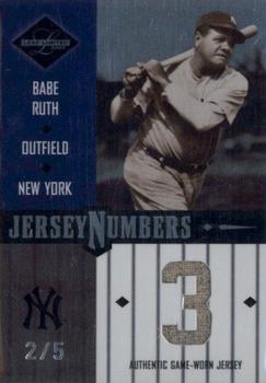 2003 Leaf Limited - Jersey Numbers #JN-60 Babe Ruth / Yogi Berra Front