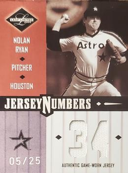 2003 Leaf Limited - Jersey Numbers #JN-97 Nolan Ryan Front