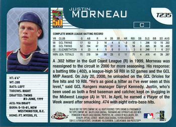 2001 Topps Traded & Rookies - Chrome #T235 Justin Morneau Back