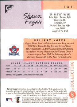 2001 Topps Gallery #131 Shawn Fagan Back