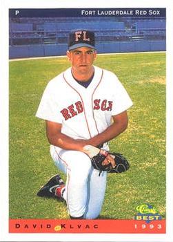 1993 Classic Best Fort Lauderdale Red Sox #15 David Klvac Front