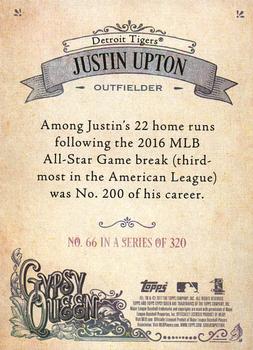 2017 Topps Gypsy Queen - Missing Nameplate #66 Justin Upton Back