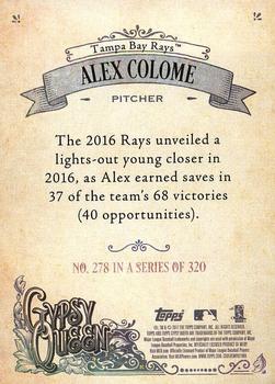 2017 Topps Gypsy Queen - Missing Nameplate #278 Alex Colome Back