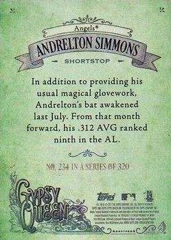2017 Topps Gypsy Queen - Green Back #234 Andrelton Simmons Back