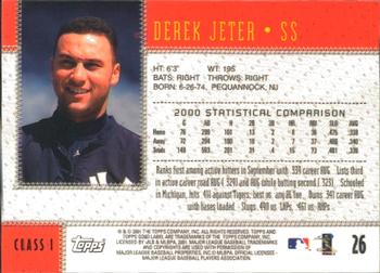 2001 Topps Gold Label #26 Derek Jeter Back