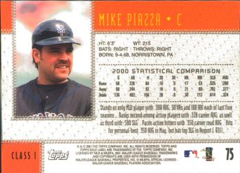 2001 Topps Gold Label #75 Mike Piazza Back
