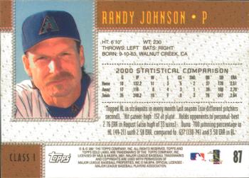 2001 Topps Gold Label #87 Randy Johnson Back