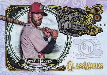 2017 Topps Gypsy Queen - GQ GlassWorks Box Toppers Purple #GW-BH Bryce Harper Front