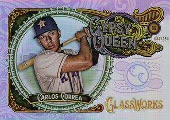 2017 Topps Gypsy Queen - GQ GlassWorks Box Toppers Purple #GW-CC Carlos Correa Front