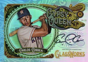 2017 Topps Gypsy Queen - GQ GlassWorks Box Toppers Autographs #GW-CC Carlos Correa Front
