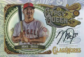 2017 Topps Gypsy Queen - GQ GlassWorks Box Toppers Autographs #GW-MT Mike Trout Front