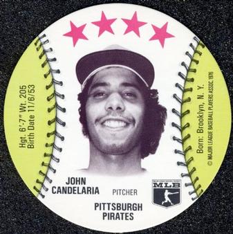 1976 MSA Blank Back Discs #NNO John Candelaria Front