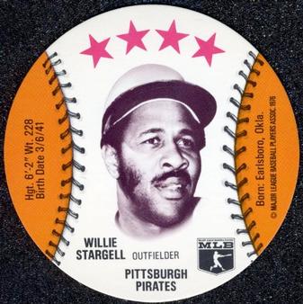 1976 MSA Blank Back Discs #NNO Willie Stargell Front