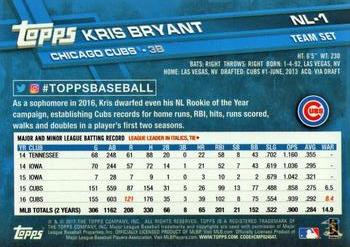 2017 Topps National League Standouts #NL-1 Kris Bryant Back