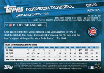 2017 Topps Chicago Cubs #CHC-13 Addison Russell Back