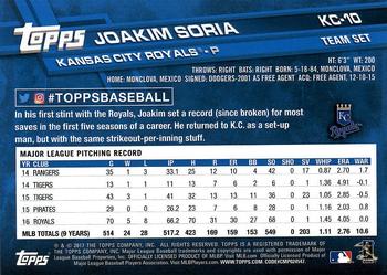 2017 Topps Kansas City Royals #KC-10 Joakim Soria Back