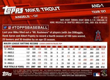2017 Topps Los Angeles Angels #ANG-1 Mike Trout Back