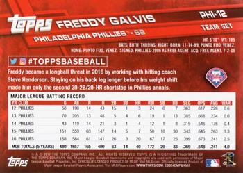 2017 Topps Philadelphia Phillies #PHI-12 Freddy Galvis Back