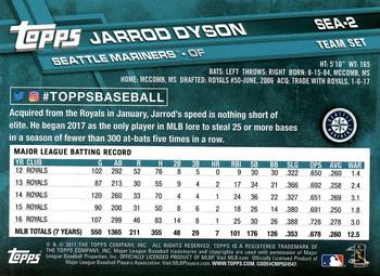 2017 Topps Seattle Mariners #SEA-2 Jarrod Dyson Back