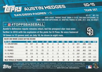 2017 Topps San Diego Padres #SD-15 Austin Hedges Back