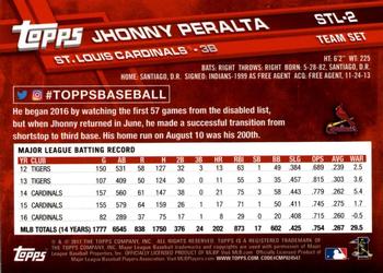 2017 Topps St. Louis Cardinals #STL-2 Jhonny Peralta Back